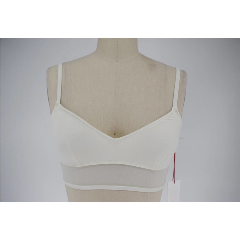 Nwt Solid & Striped Brigitte Mesh Crop Bikini Swi… - image 2